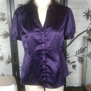 Ladies H&M Button Down Top Eggplant (A)